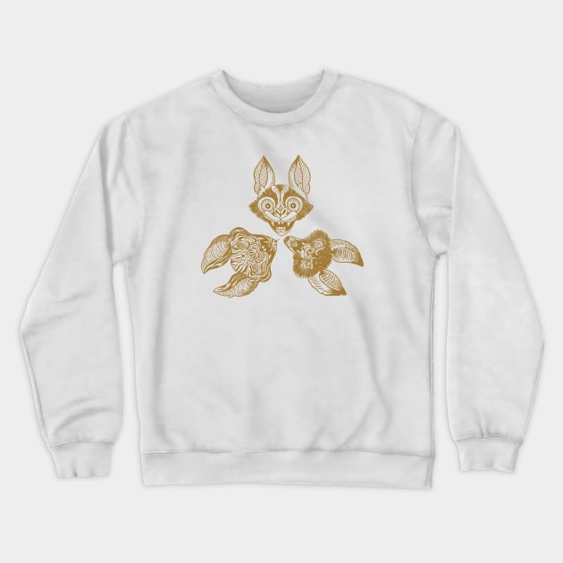 3 Bats Crewneck Sweatshirt by Torschlusspanik